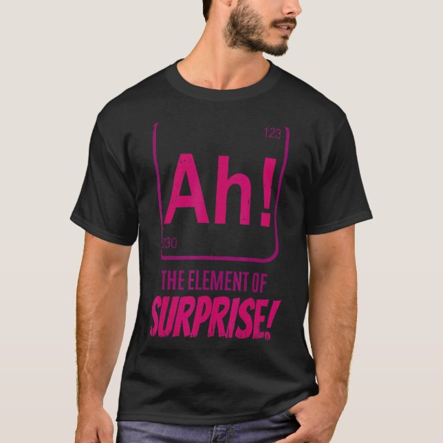 T-shirt Chimiste Enseignant scientifique Ah L'Élément de S (Devant)