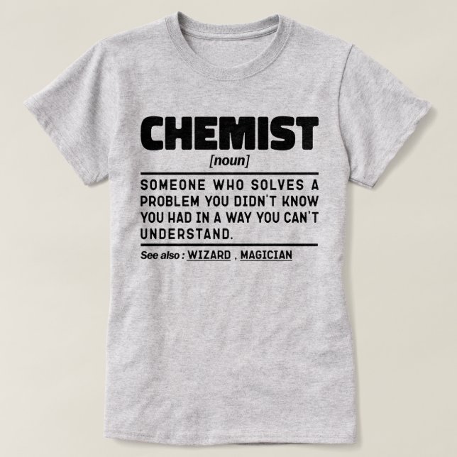 T-shirt Chimiste Noun Science Lover Lab Technicien Drôle (Design devant)