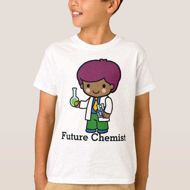 T-shirt Chimiste / Scientifique Flacon garçon et tubes d'e (Devant)