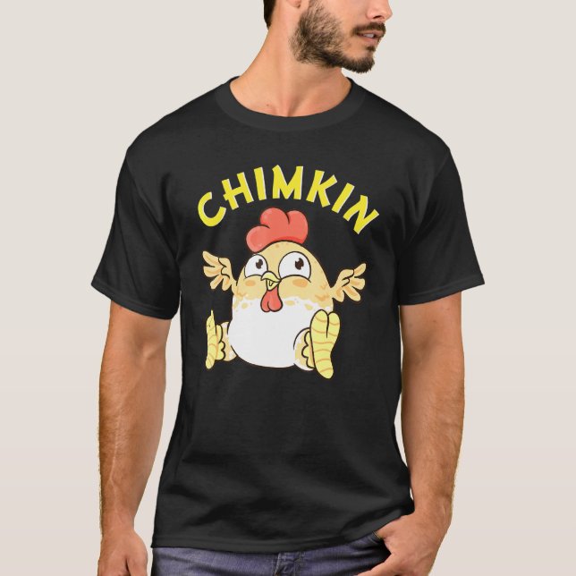 T-shirt Chimkin Gras Derpy Mème de poulet Chicken Farmer (Devant)