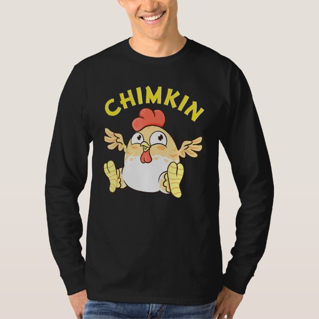 T-shirt Chimkin Gras Derpy Mème de poulet Chicken Farmer (Devant)
