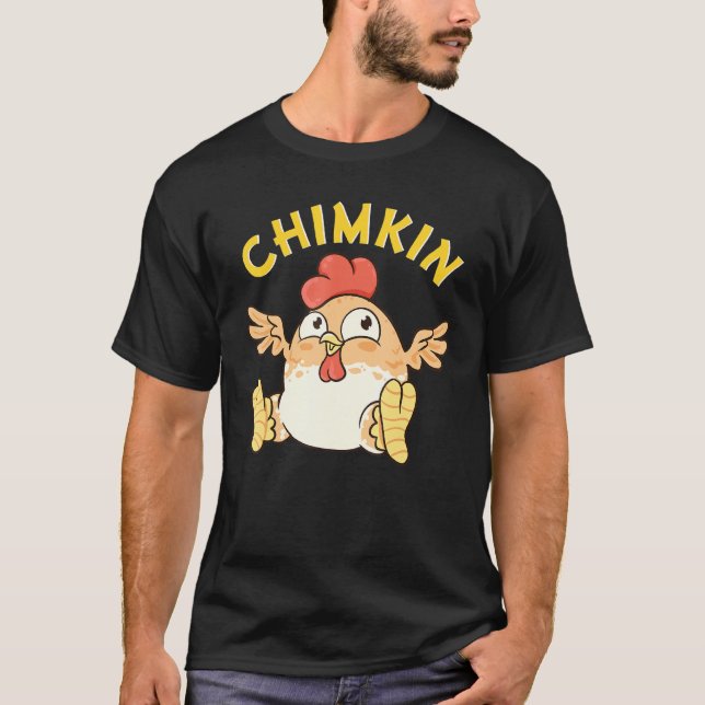 T-shirt Chimkin Gras Derpy Mème de poulet Chicken Farmer (Devant)