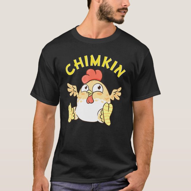 T-shirt Chimkin Gras Derpy Mème de poulet Chicken Farmer (Devant)