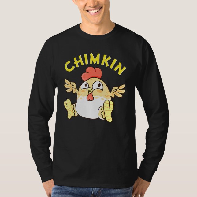 T-shirt Chimkin Gras Derpy Mème de poulet Chicken Farmer (Devant)