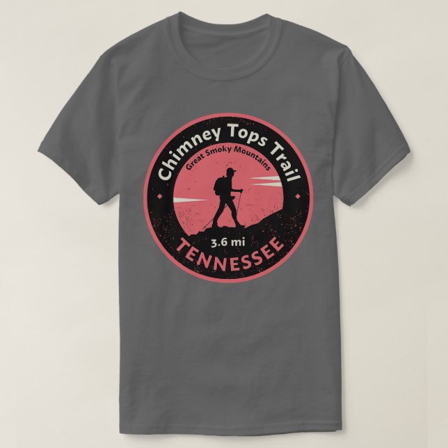T-shirt Chimney Tops Trail Tennessee (Design devant)