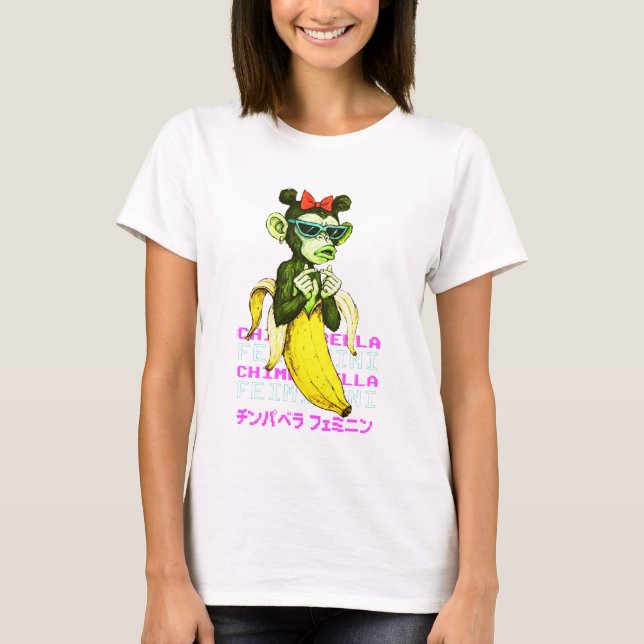 T-shirt Chimpabella Feminimini (K-POP Heart) (Devant)