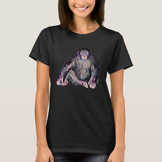 T-shirt Chimpanzé animal singe de la faune (Devant)