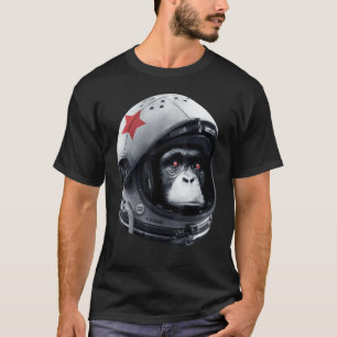 T-shirt Chimpanzé Astro Astronaute Casque Espace Galaxie S