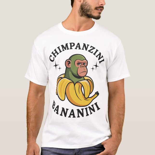 T-shirt Chimpanzé Brainrot et Banane (Devant)