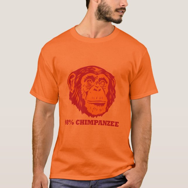 T-shirt Chimpanzé de 98% (Devant)