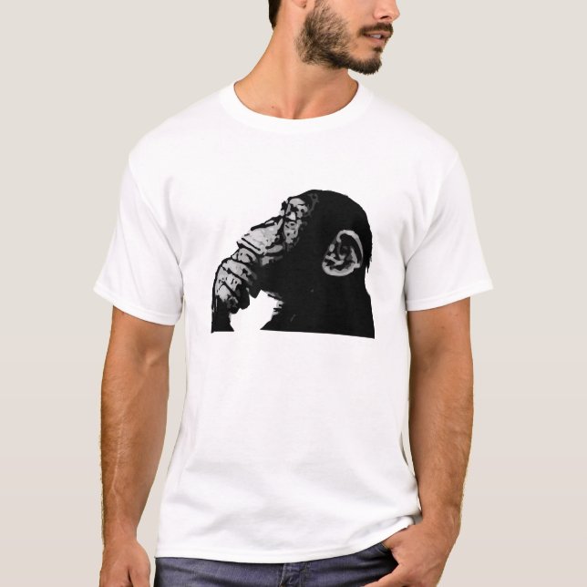 T-shirt Chimpanzé de pensée (Devant)