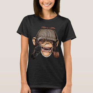 T-shirt Chimpanzé Détective Grand Chimp Ape Primate Anima