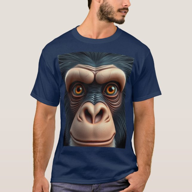 T-shirt Chimpanzé fou mignon (Devant)