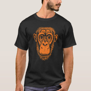 T-shirt Chimpanzé orange Ape Not Monkey Cute Chimp
