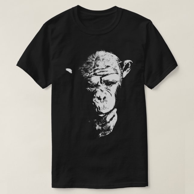 T-shirt Chimpanzé Penser Singe Ape Cool Chimp Tee (Design devant)