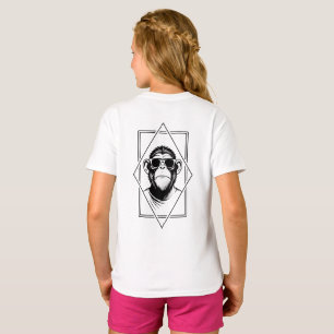 T-shirt Chimpanzé Rétro-Chic Diamant – La Géométrie Rencon