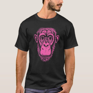T-shirt Chimpanzé rose chaud Ape Pas Singe Mignonne Chimp