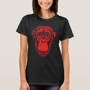 T-shirt Chimpanzé rouge - Ape Not Monkey - Chimp mignon