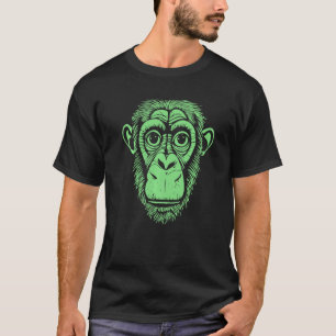 T-shirt Chimpanzé Vert Ape Pas Singe Maigre Chimp