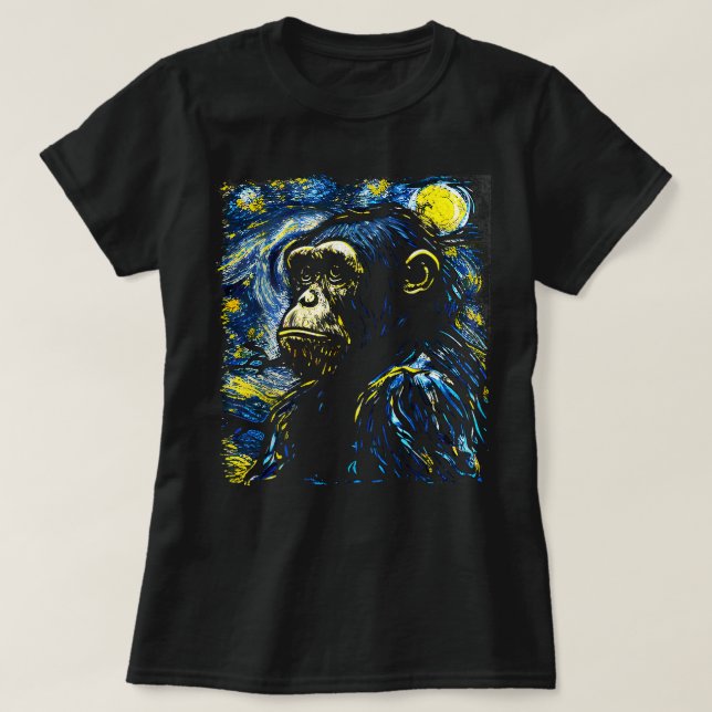 T-shirt Chimpanzee Lover Cadeau Art (Design devant)
