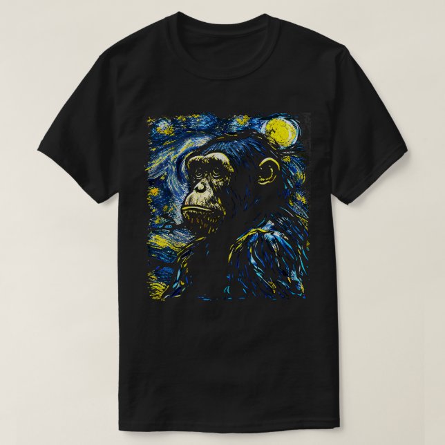 T-shirt Chimpanzee Lover Cadeau Art (Design devant)