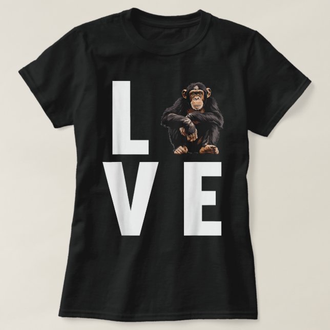 T-shirt Chimpanzés Chimpanzé (Design devant)