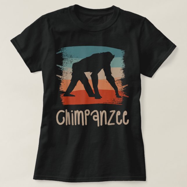 T-shirt Chimpanzés Vintages rétro (Design devant)