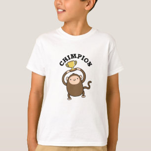 T-shirt Chimpion Funny Champion Chimpanzé Pun