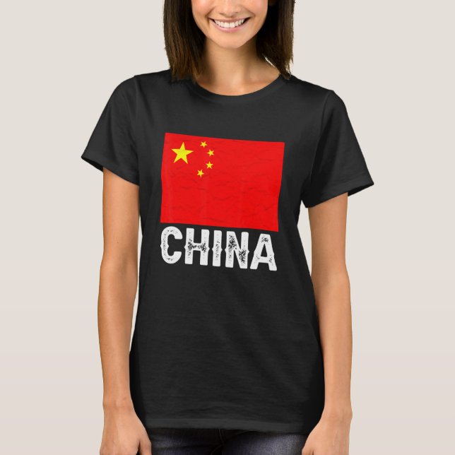 T-shirt China Flag Chinese I Love Chinese Graphic (Devant)