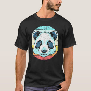 T-shirt China Wildlife Zoo Animal Panda Bear Head Retro Fo