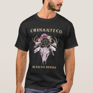 T-shirt Chinanteco Tribe indienne mexicaine BOHO Crâne flo