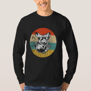 T-shirt Chinchilla Chillin Boire Retro Vintage Chinchil