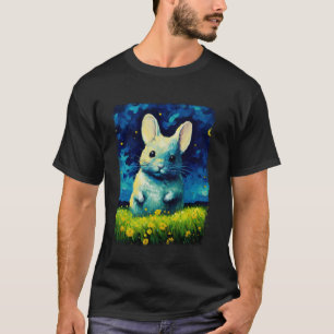 T-shirt Chinchilla Cute Starry Night Peinture