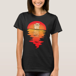T-shirt Chinchilla Danse Vintage coucher de soleil Chinchi