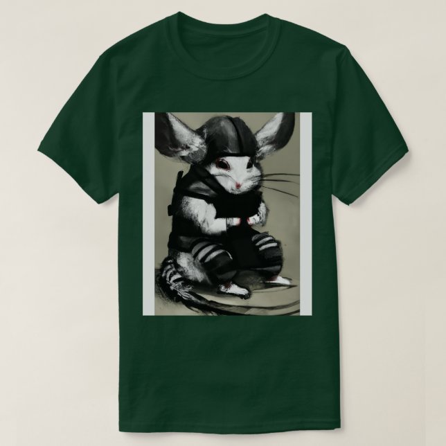 T-shirt Chinchilla en costume ninja 2 (Design devant)