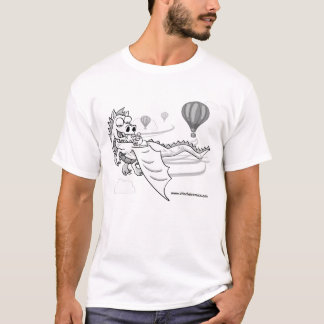 T-shirt Chinchilla et dragon de pixel de ChinChatComics