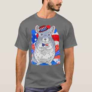 T-shirt Chinchilla Funny Merica 4 juillet Américaine