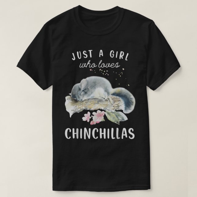 T-shirt Chinchilla, Juste Une Fille Qui Aime Chinc (Design devant)