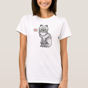 T-shirt Chinchilla Persan Argent Tabby Amour de Chat