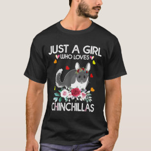 T-shirt Chinchilla Pour Les Femmes Juste Une Fille Qui Aim