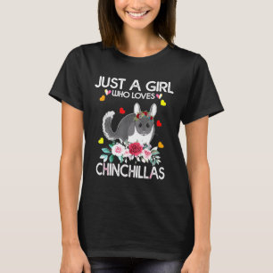 T-shirt Chinchilla Pour Les Femmes Juste Une Fille Qui Aim