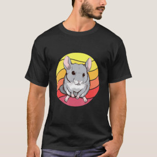 T-shirt Chinchilla Retro Sunset Rodent Chinchillas