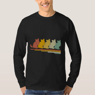 T-shirt Chinchilla Retro Vintage les années 70 80s Amoureu