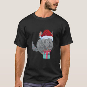 T-shirt Chinchilla Santa Hat Noël Chinchilla Propriétaire