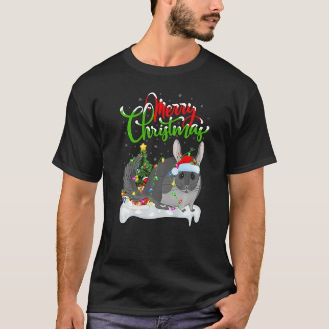 T-shirt Chinchilla  Xmas Decorations Santa Chinchilla Chri (Devant)