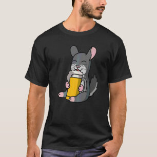 T-shirt Chinchillas buvant de la bière animal de compagnie