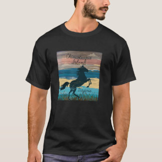 T-shirt Chincoteague Island VA Chevaux sauvages Côtes naut