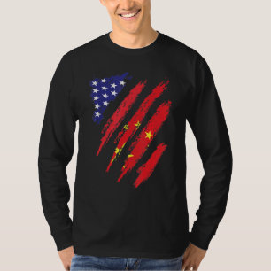 T-shirt Chine Amérique Drapeau Cultivé USA Patriot Héritag