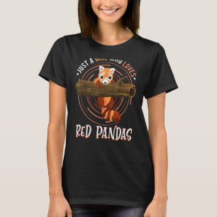 T-shirt Chine Animal Sauvage Juste Une Fille Qui Aime Red