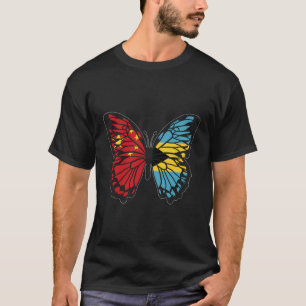 T-shirt Chine Et Bahamas Mélange Papillon Moitié Chinois M